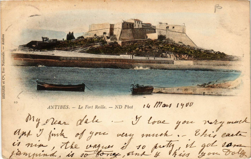 Carte postale ancienne Antibes - Le Fort Reille à Antibes