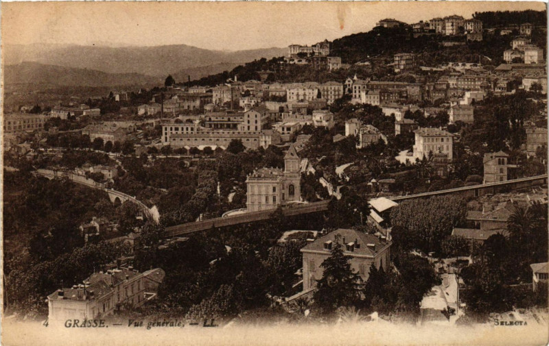 Carte postale ancienne Grasse - Vue générale à Grasse