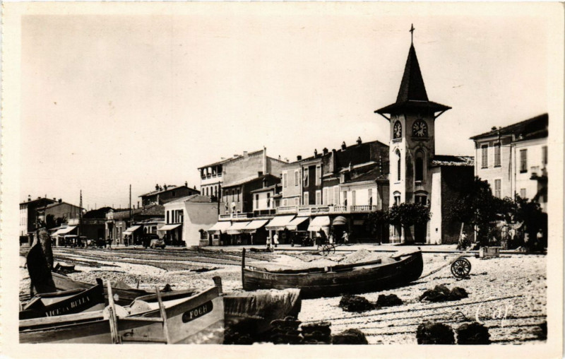 Carte postale ancienne Cros-de-Cagnes - Le Boulevard de la Plage