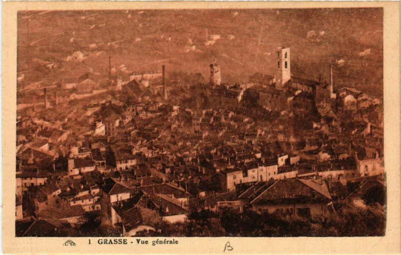Carte postale ancienne Grasse - Vue générale à Grasse