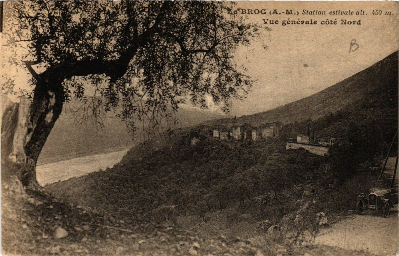 Carte postale ancienne Le Broc - Vue générale coté Nord au Broc