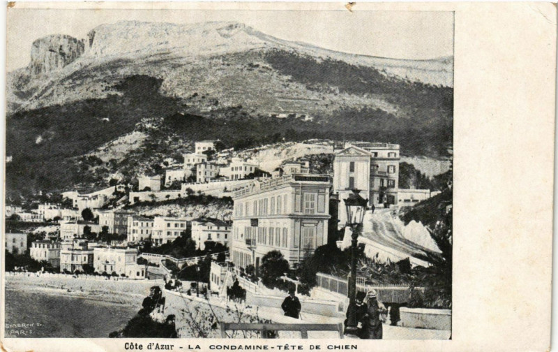 Carte postale ancienne La Condamine - Tete de Chien