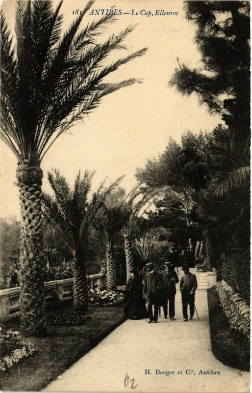 Carte postale ancienne Antibes - Le Cap - Eilenroc à Antibes