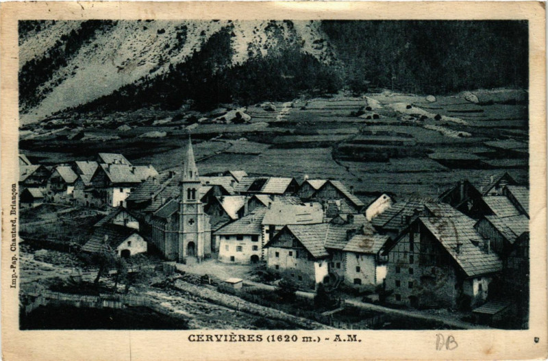 Carte postale ancienne Cervieres - Cerviéres - Vue