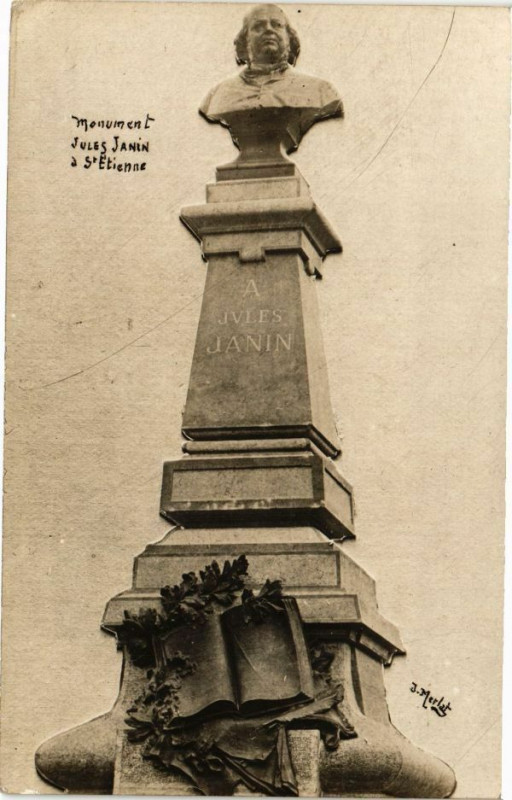 Carte postale ancienne Monument Jukes Janin a Saint-Etienne