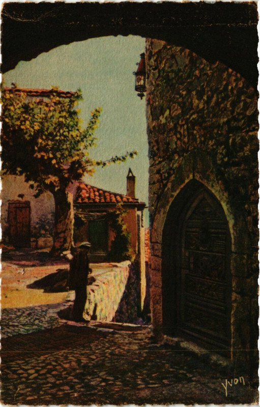 Carte postale ancienne Eze Vieille Rue à Èze