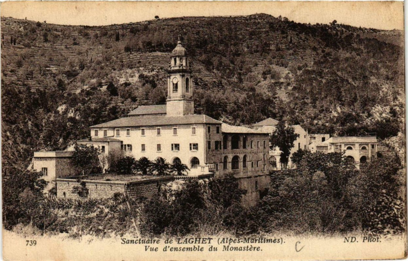 Carte postale ancienne Sanctuaire de Laghet Vue d'ensemble du Monastere