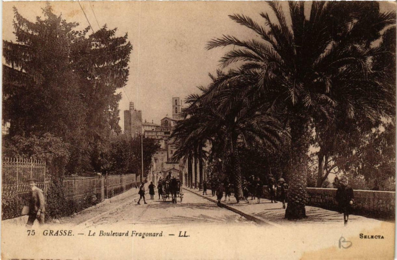 Carte postale ancienne Grasse Le Boulevard Fragonard à Grasse