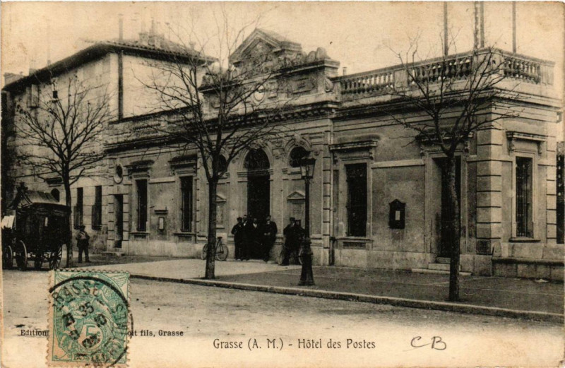 Carte postale ancienne Grasse Hotel des Postes à Grasse