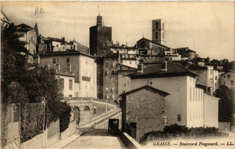 Carte postale ancienne Grasse Boulevard Fragonard à Grasse