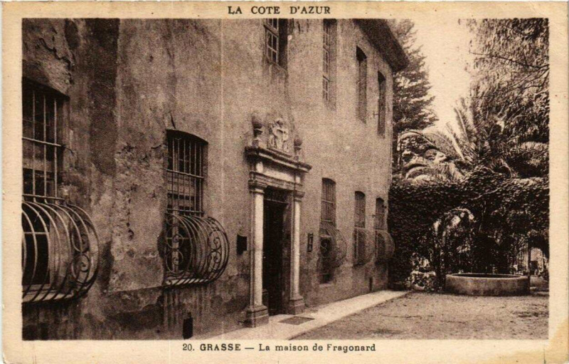Carte postale ancienne Grasse La maison de Fragonard à Grasse