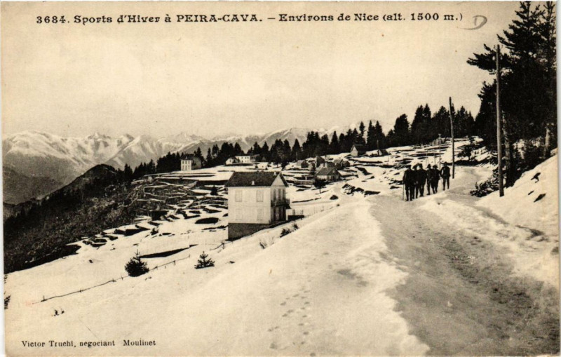 Carte postale ancienne Sports d'Hiver a Peira-Cava Env. de Nice à Nice