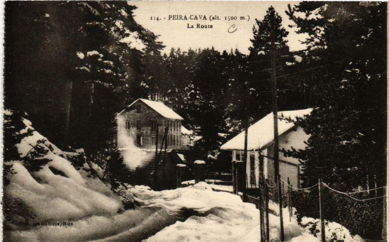 Carte postale ancienne Peira-Cava La Route