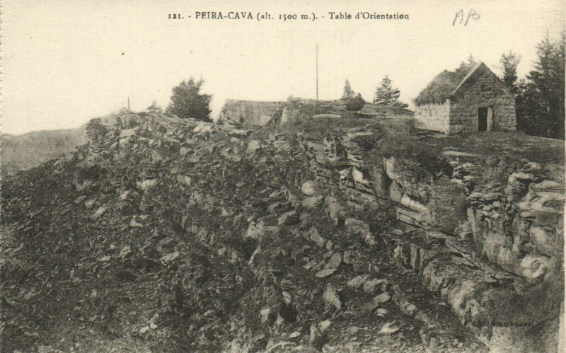 Carte postale ancienne Peira-Cava Table d'Orientation