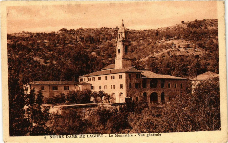 Carte postale ancienne Notre Dame de Laghet La Monastere - Vue générale