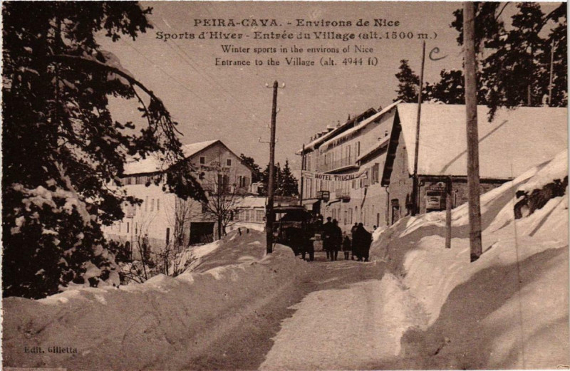 Carte postale ancienne Peira-Cava Env. de Nice - Sports d'Hiver à Nice