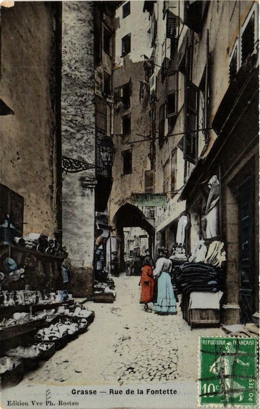 Carte postale ancienne Grasse Rue de la Fontette à Grasse