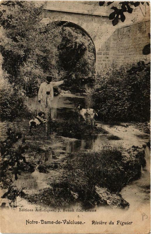 Carte postale ancienne Notre-Dame-de-Valcluse Riviere du Figuier