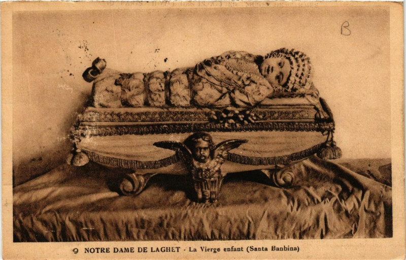 Carte postale ancienne Notre Dame de Laghet La Vierge enfant