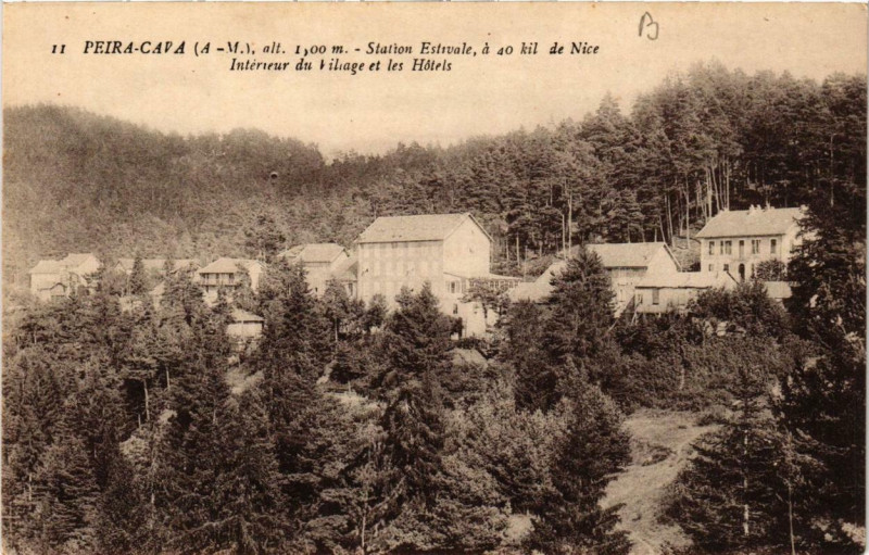 Carte postale ancienne Peira-Cava Station Estivale, a 40 kil de Nice à Nice