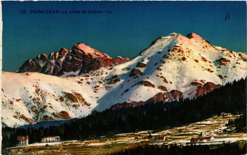 Carte postale ancienne Peira-Cava La cime du diable
