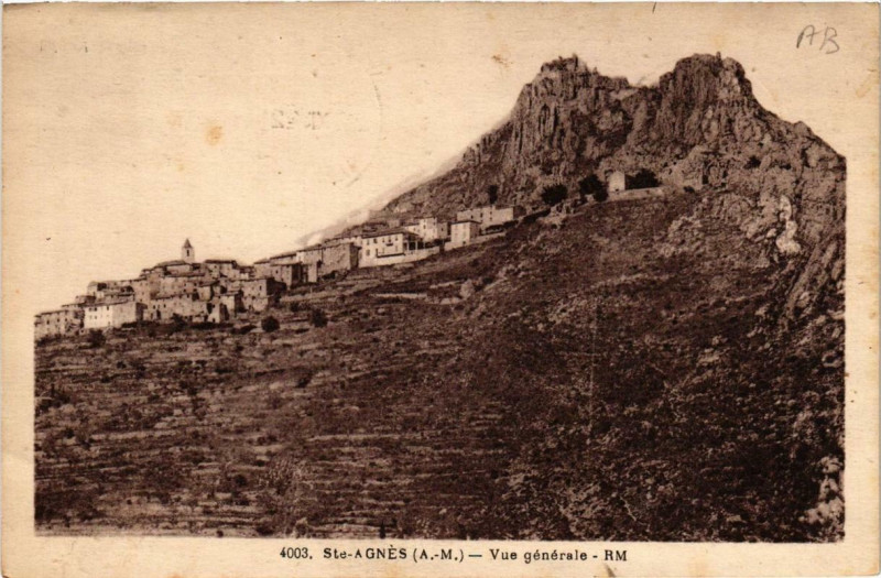 Carte postale ancienne Sainte-Agnes Vue générale