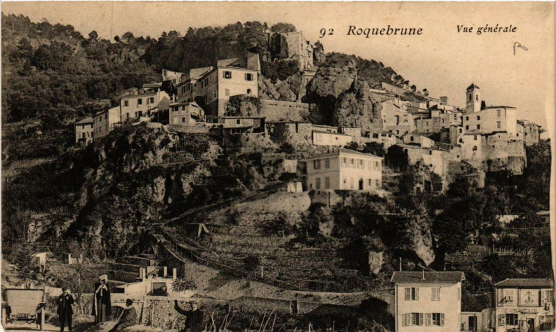 Carte postale ancienne Roquebrune Vue générale