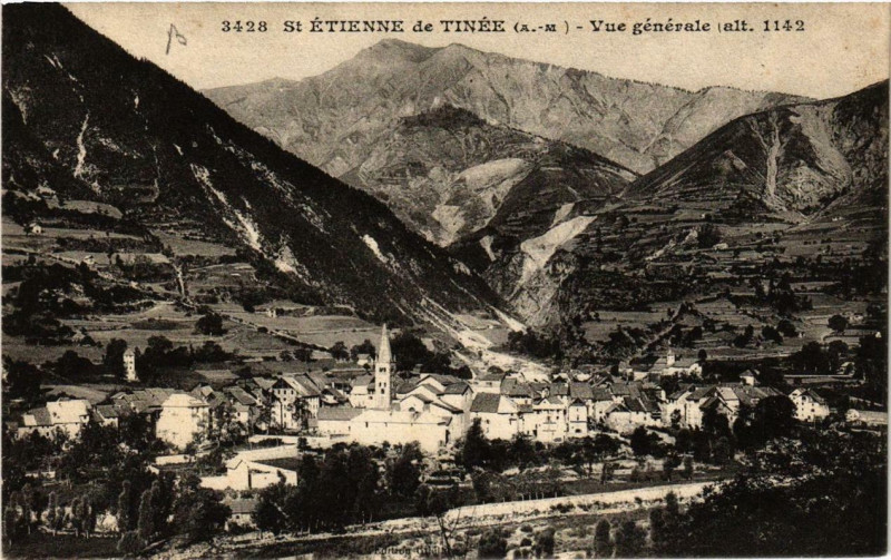 Carte postale ancienne Saint-Etienne-de-Tinee Vue générale