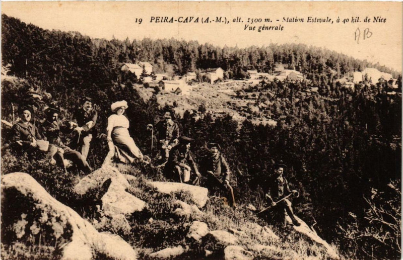 Carte postale ancienne Peira-Cava Station Estivale, a 40 kil de Nice à Nice