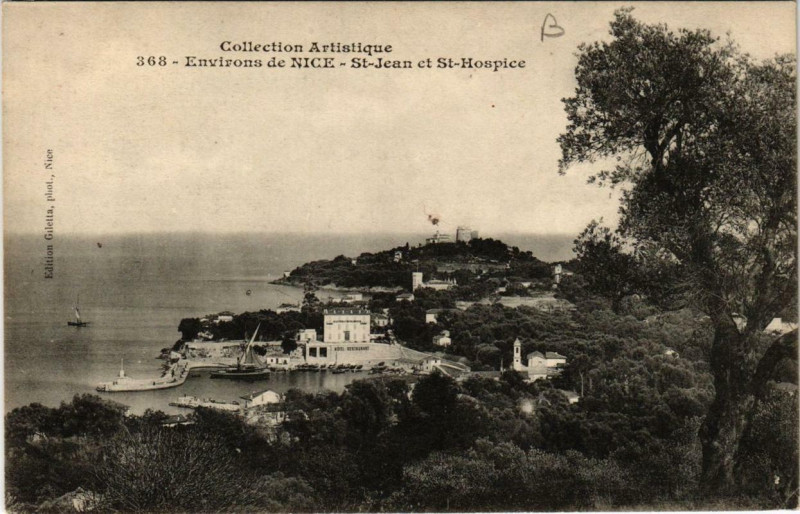Carte postale ancienne Env. de Nice Saint-Jean et Saint-Hospice à Nice