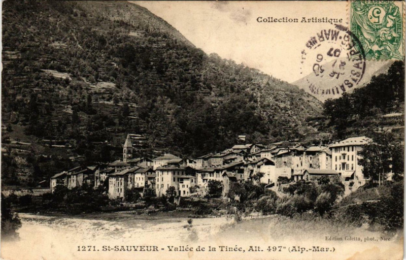 Carte postale ancienne Saint-Sauveur Vallée de la Tinee