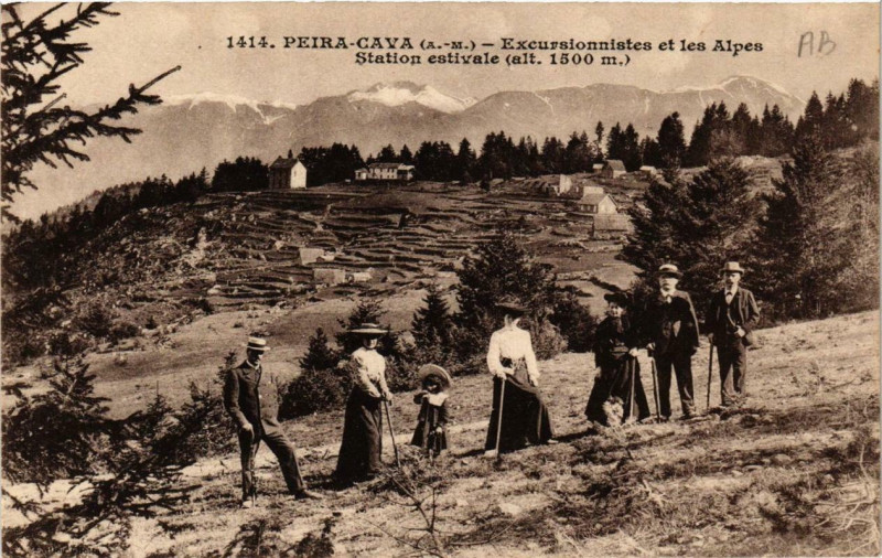 Carte postale ancienne Peira-Cava Station Estivale
