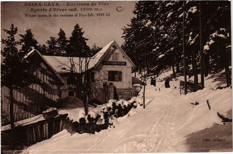 Carte postale ancienne Peira-Cava Env. de Nice - Sports d'Hiver à Nice