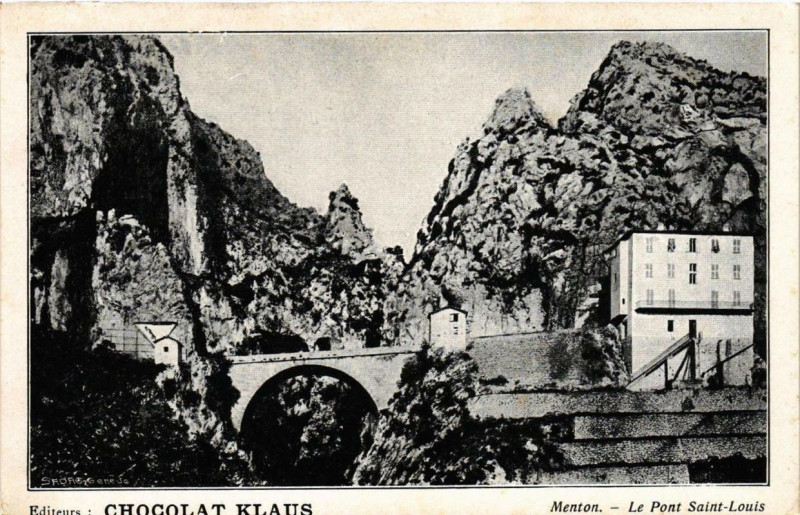 Carte postale ancienne Menton Le Pont St-Louis à Menton