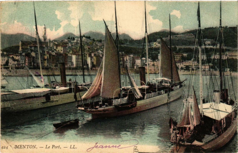 Carte postale ancienne Menton Le Port à Menton