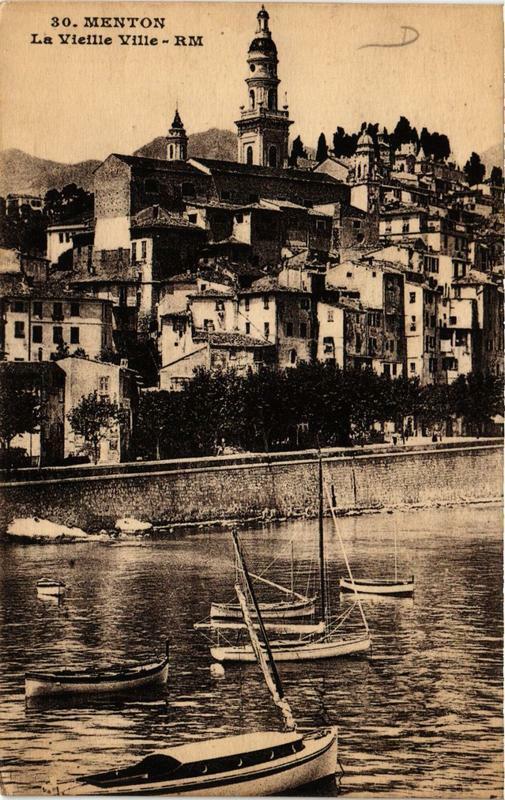 Carte postale ancienne Menton La Vieille Ville à Menton