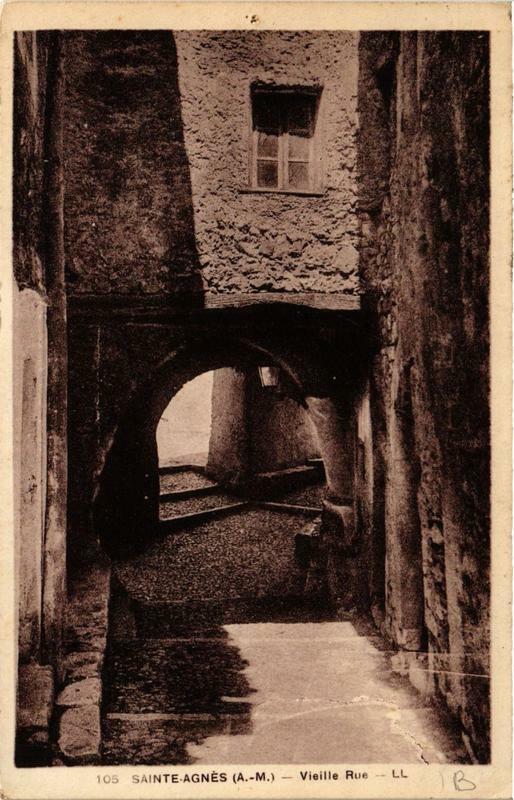 Carte postale ancienne Sainte-Agnes Vieille Rue