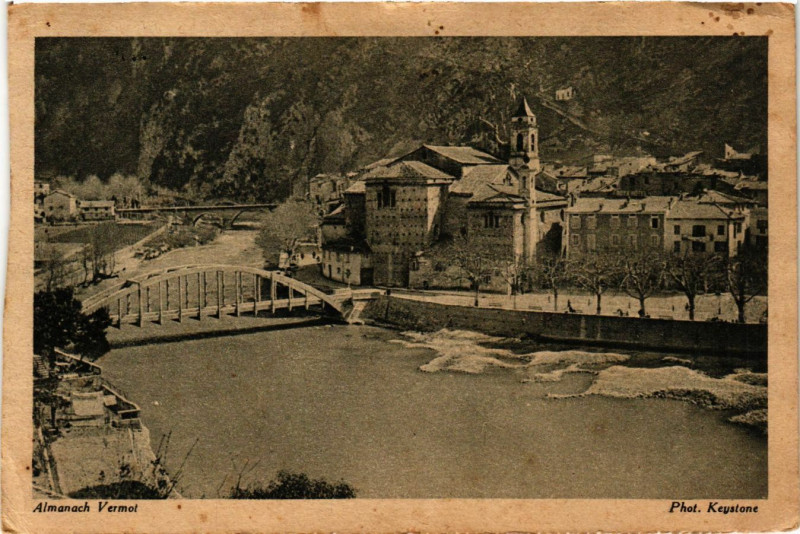 Carte postale ancienne Breil - Gare a la frontiere Franco-Italienne