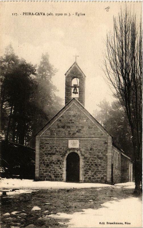 Carte postale ancienne Peira-Cava Eglise