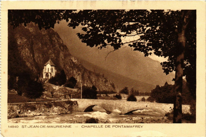 Carte postale ancienne Saint-Jean-de-Maurienne - Chapelle de Pontamafrey