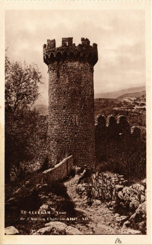 Carte postale ancienne Luceram Tour de l'Ancien Chateau à Lucéram