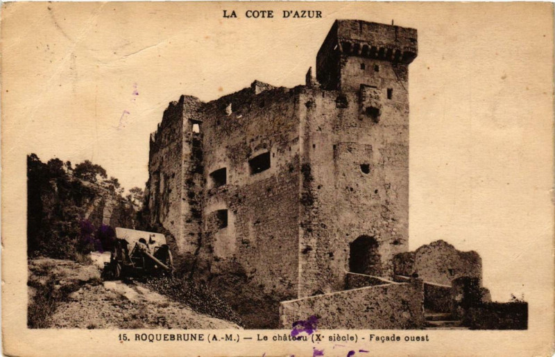 Carte postale ancienne Roquebrune Le Chateau