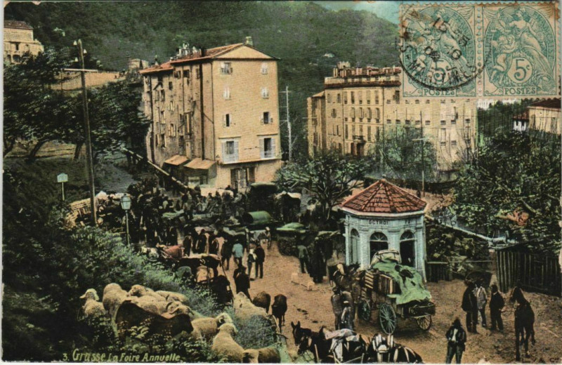Carte postale ancienne Grasse Foire Annulelle à Grasse