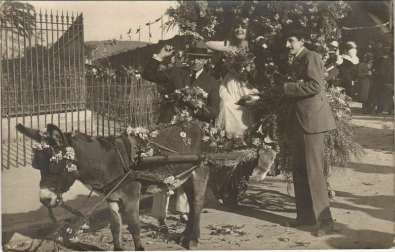 Carte postale ancienne Nice Fete des fleurs carte photo 1920 à Nice