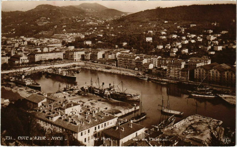 Carte postale ancienne Nice- Le Port France à Nice