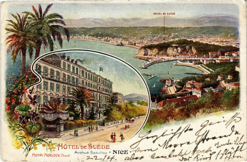 Carte postale ancienne Nice- souvenir France à Nice