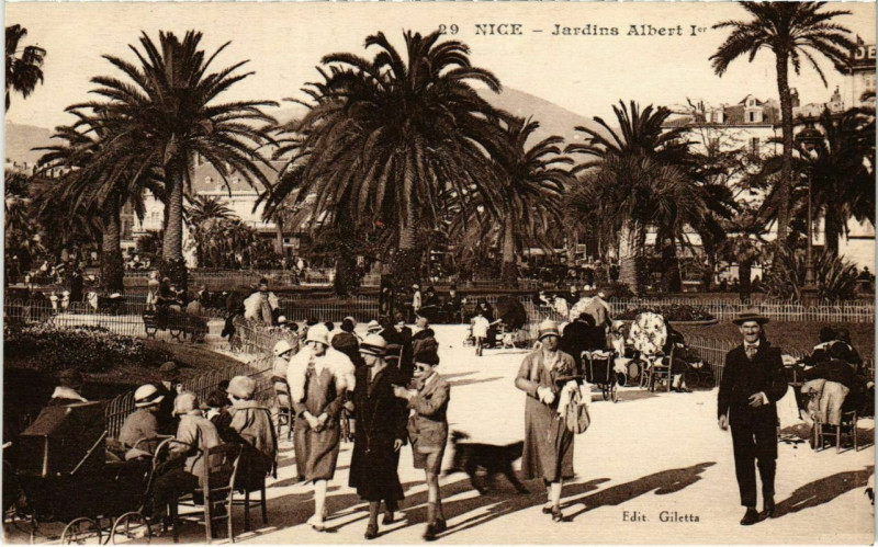 Carte postale ancienne Nice- Jardin Albert 1er France à Nice