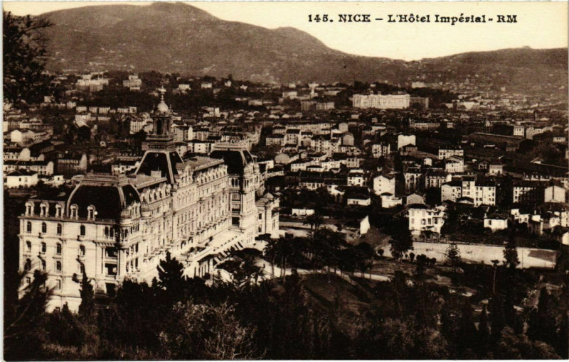 Carte postale ancienne Nice- Hotel Imperial France à Nice