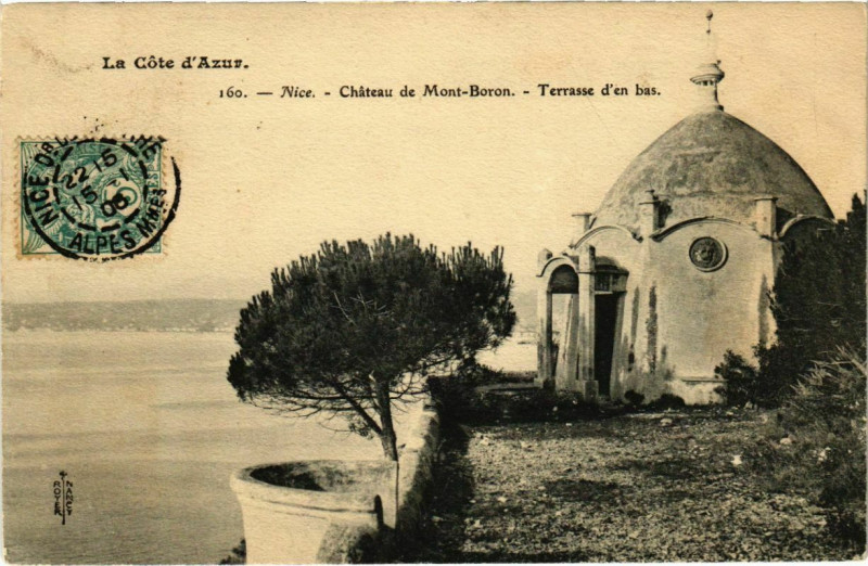 Carte postale ancienne Nice- Chateau de Mont Boron, Terrasse d'en bas France à Nice