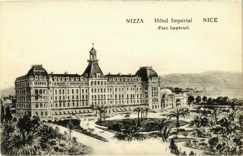 Carte postale ancienne Nice- Hotel Imperial France à Nice